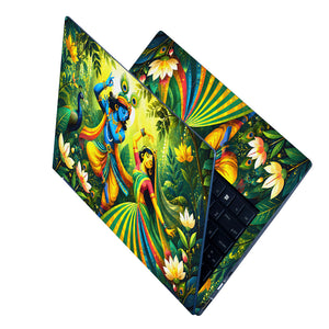 Krishna Radha Dance Forest Laptop Skin - View 2