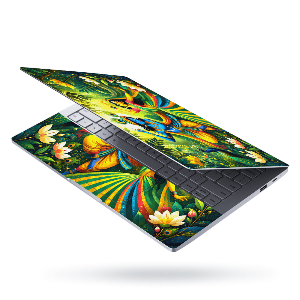 Krishna Radha Dance Forest Laptop Skin - View 3