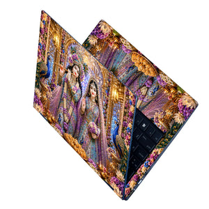 Krishna Radha Temple Peacock Laptop Skin - View 2
