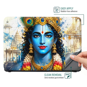 Krishna Royal Crown Face Laptop Skin - View 4
