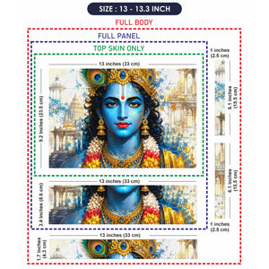 Krishna Royal Crown Face Laptop Skin - View 6