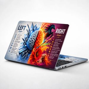 Left Right Brain Icons Horse Laptop Skin - View 1