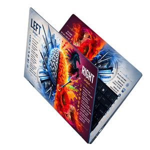 Left Right Brain Icons Horse Laptop Skin - View 2