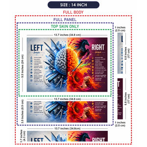 Left Right Brain Icons Horse Laptop Skin - View 7