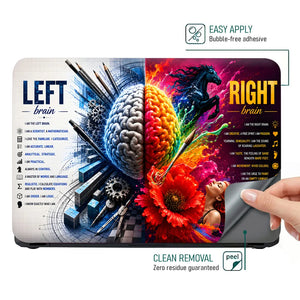Left Right Brain Pencils Horse Laptop Skin - View 4