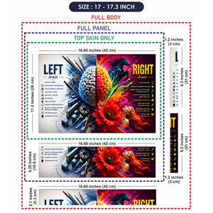 Left Right Brain Pencils Horse Laptop Skin - View 9