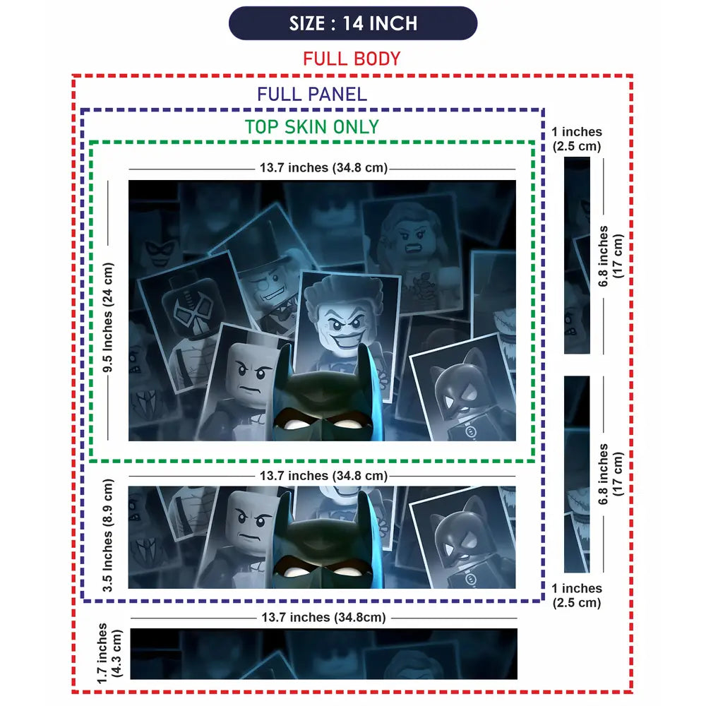 Lego Batman Villains Photo Collage Laptop Skin - View 7