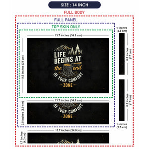 Life Begins Comfort Zone Axe Laptop Skin - View 7