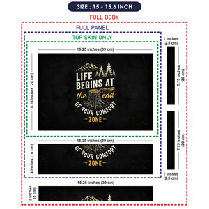 Life Begins Comfort Zone Axe Laptop Skin - View 8