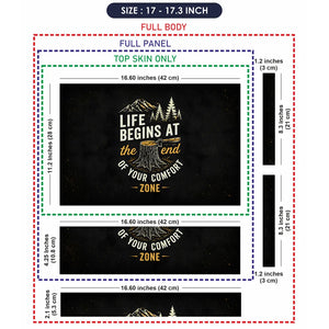 Life Begins Comfort Zone Axe Laptop Skin - View 9