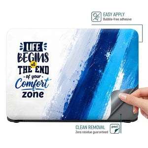 Life Begins Comfort Zone Laptop Skin - View 4