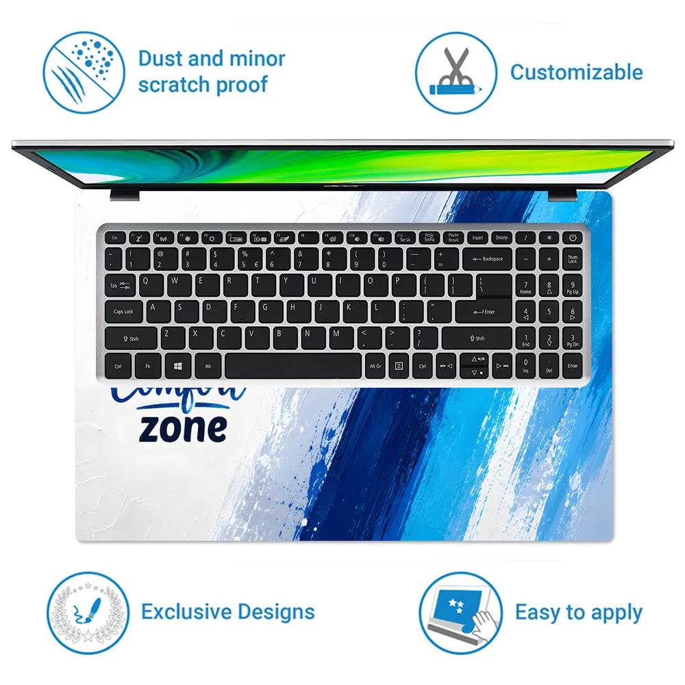 Life Begins Comfort Zone Laptop Skin - View 5