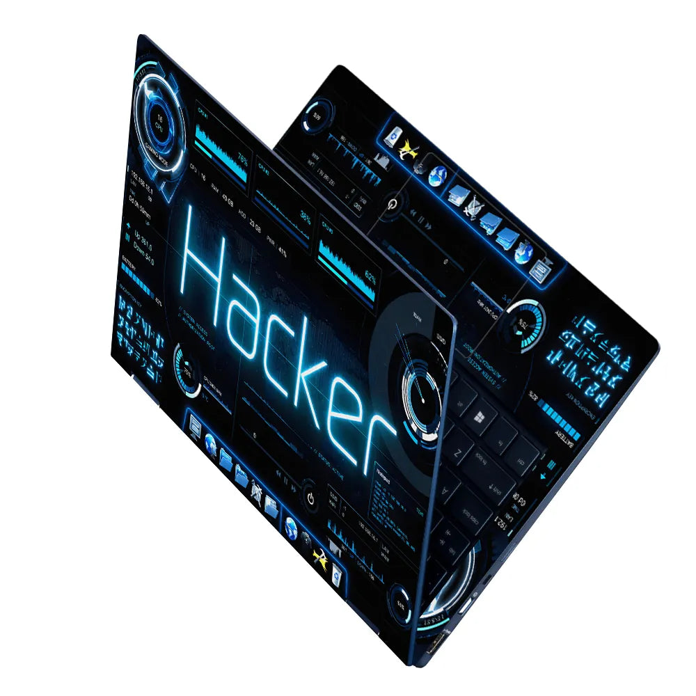 Lifestyle Hacker Tech Dashboard UI Laptop Skin - View 2