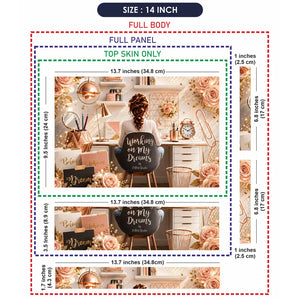 Lifestyle Workspace Rose Gold Dreams Laptop Skin - View 7