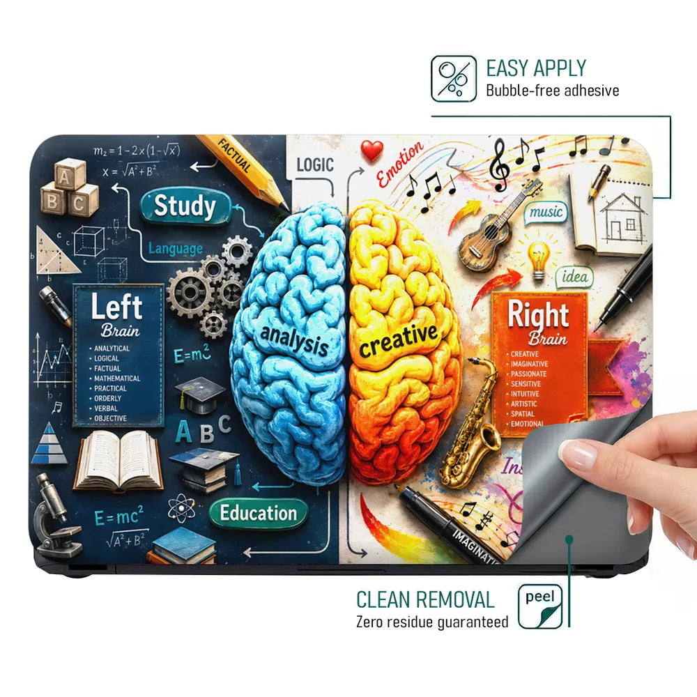 Logic Emotion Brain Study Laptop Skin - View 4