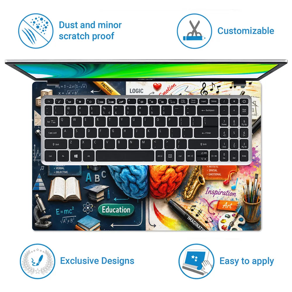 Logic Emotion Brain Study Laptop Skin - View 5