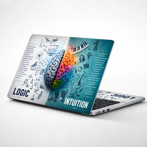 Logic Intuition Brain Doodles Laptop Skin - View 1
