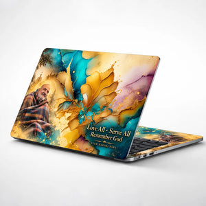 Love All Serve All Gold Ink Laptop Skin - View 1