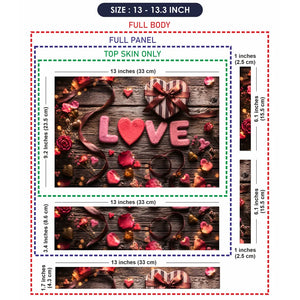 Love Cookies Hearts Wood Romance Laptop Skin - View 6