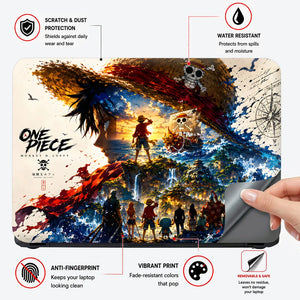 Luffy Crew Hat Ship Splash Laptop Skin - View 4