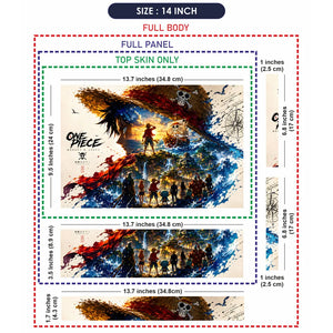 Luffy Crew Hat Ship Splash Laptop Skin - View 7