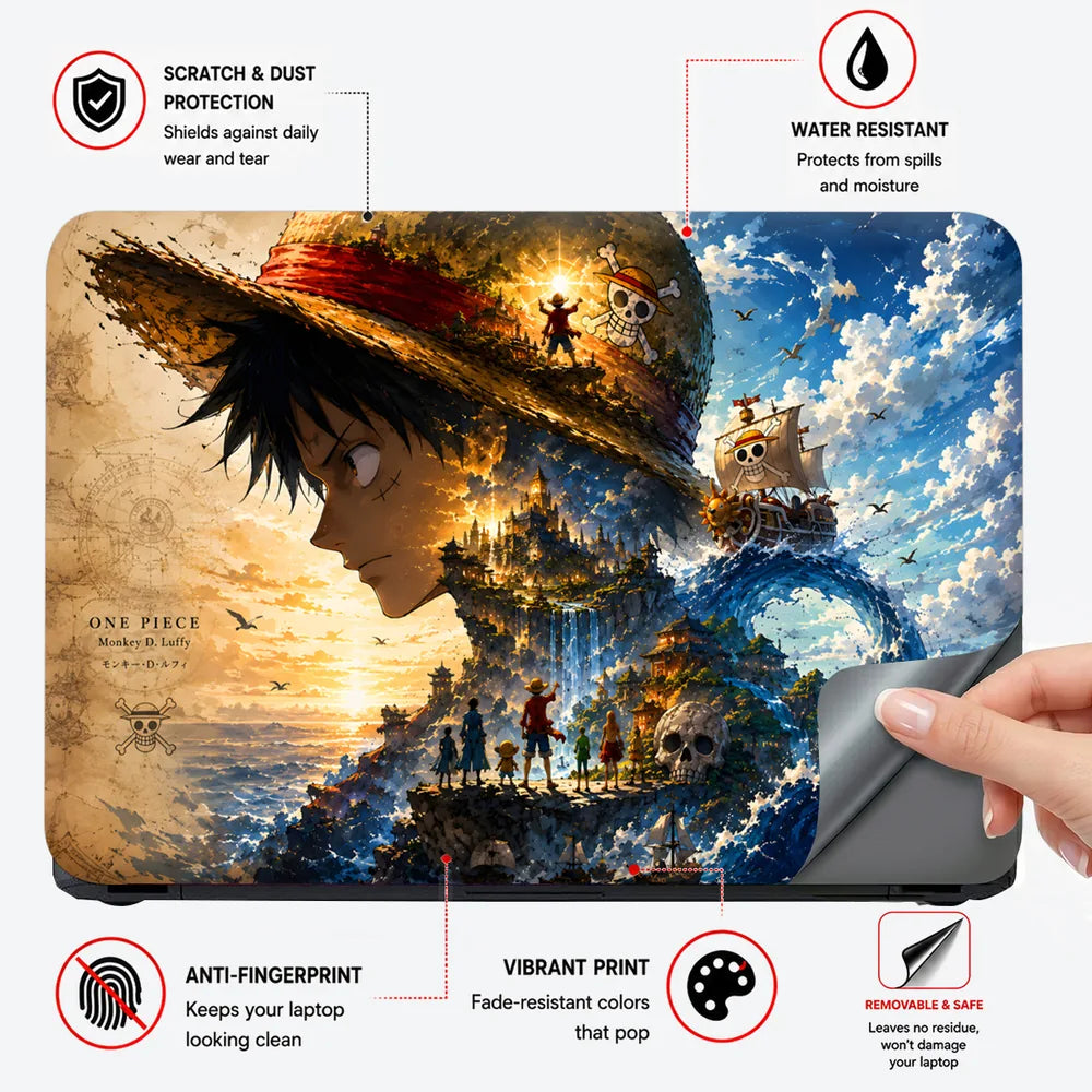 Luffy Hat Crew Going Merry Laptop Skin - View 4