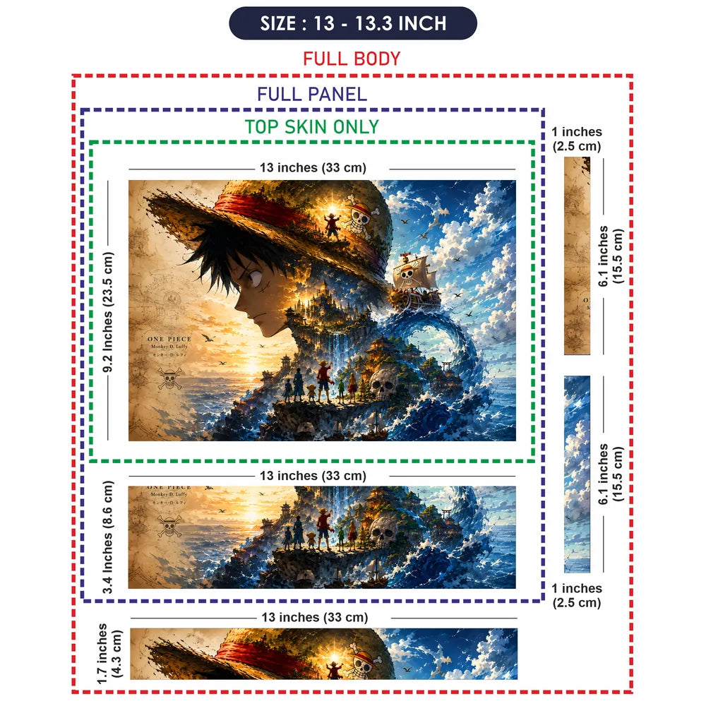 Luffy Hat Crew Going Merry Laptop Skin - View 6