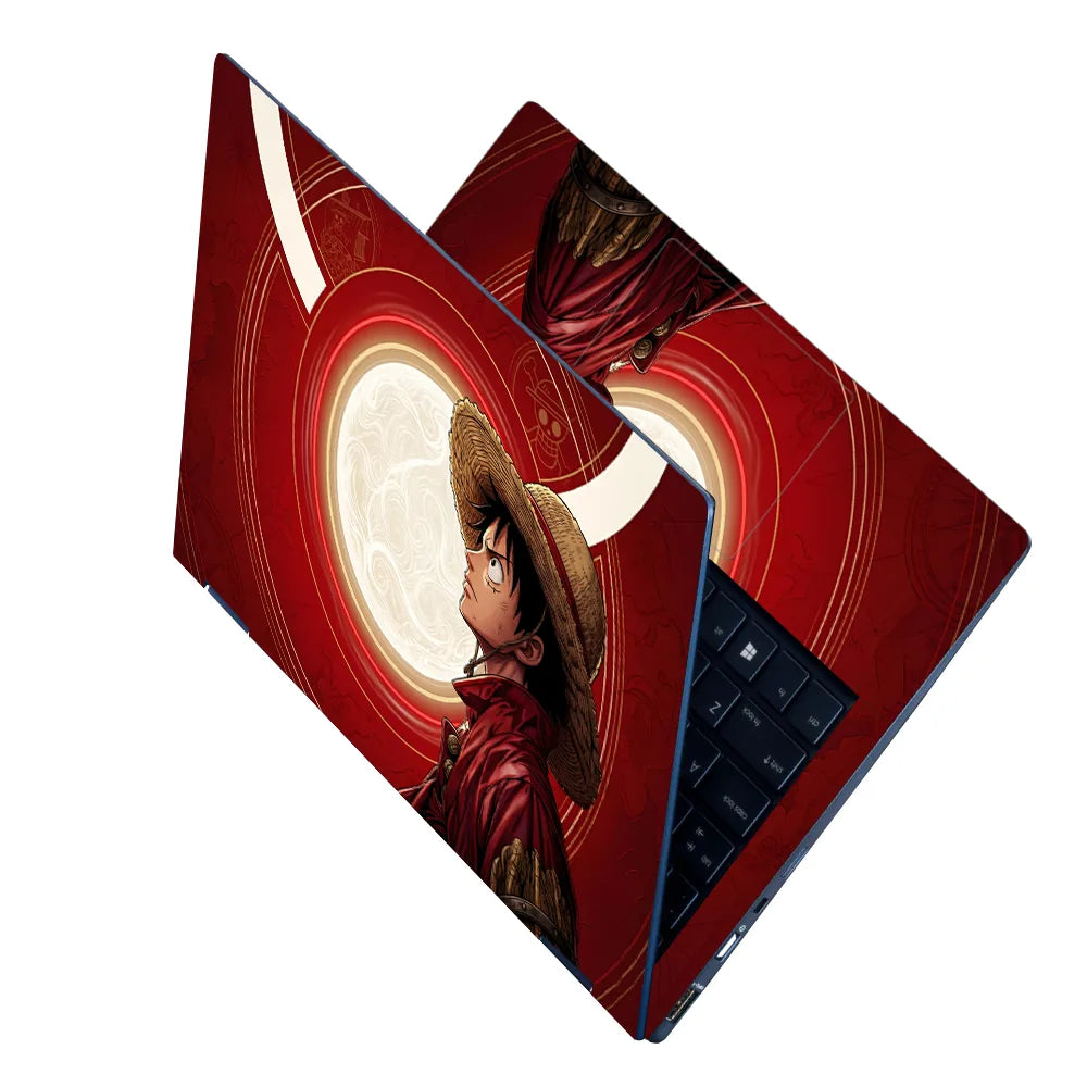 Luffy Red Devil Fruit Glow Laptop Skin - View 2