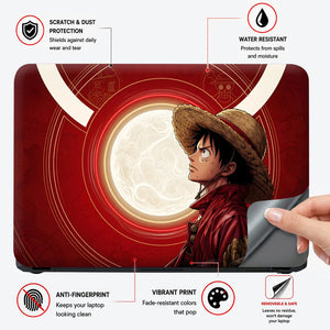 Luffy Red Devil Fruit Glow Laptop Skin - View 4