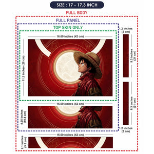 Luffy Red Devil Fruit Glow Laptop Skin - View 9