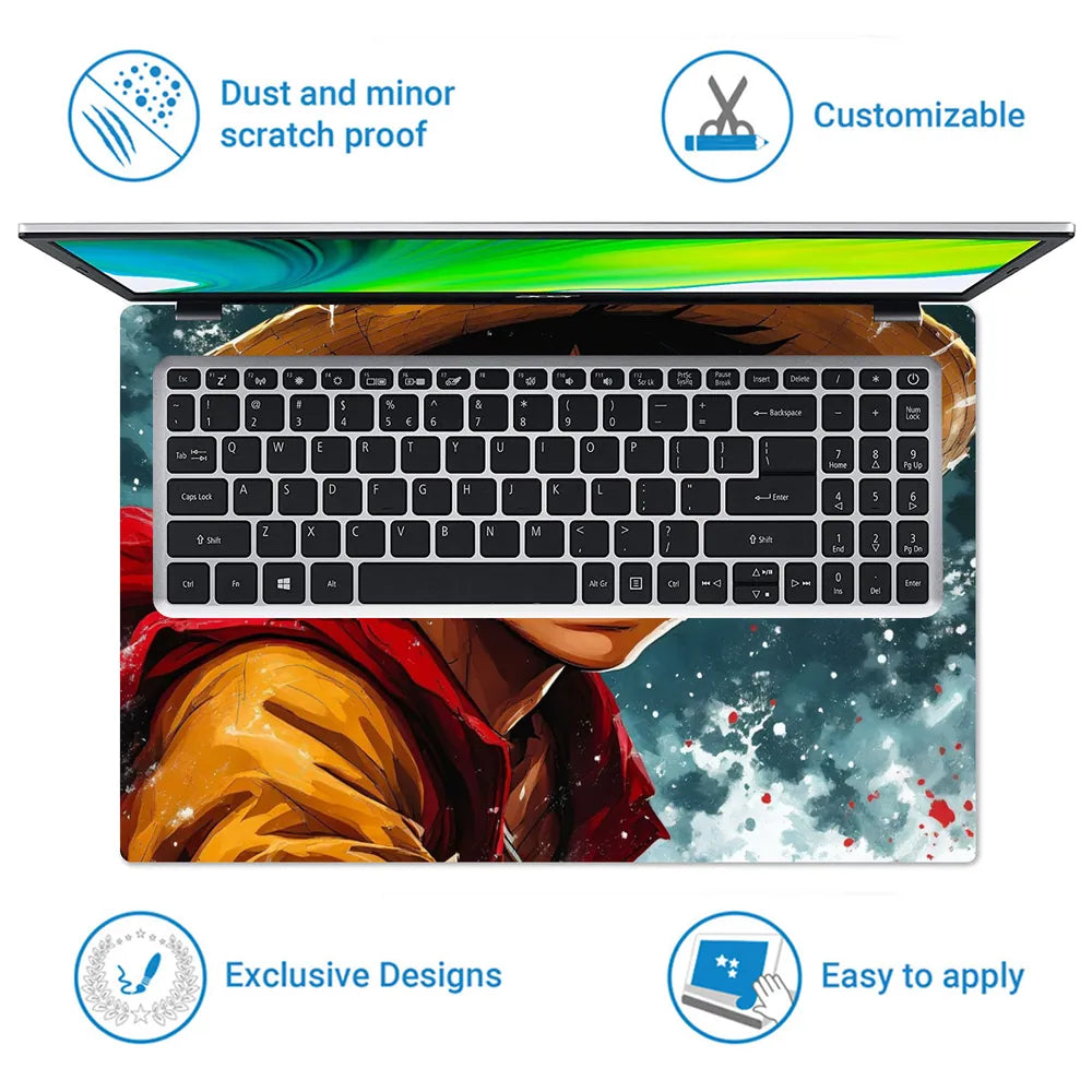 Luffy Straw Hat Laptop Skin - View 5