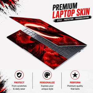 Luffy Straw Hat Red Moon Laptop Skin - View 3