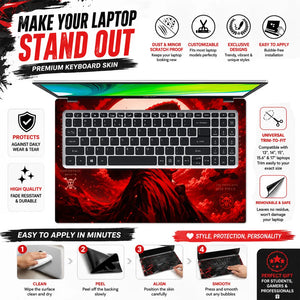 Luffy Straw Hat Red Moon Laptop Skin - View 5