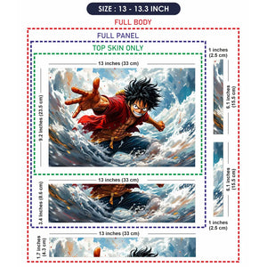 Luffy Straw Hat Water Laptop Skin - View 6