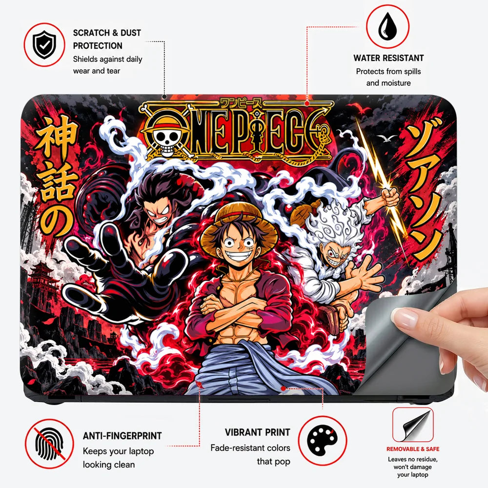 Luffy Three Gear Forms Laptop Skin - View 4