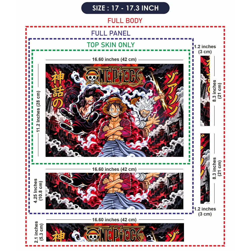 Luffy Three Gear Forms Laptop Skin - View 9