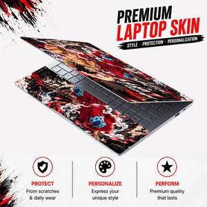 Luffy Wano Kimono Punch Laptop Skin - View 3