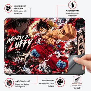 Luffy Wano Kimono Punch Laptop Skin - View 4