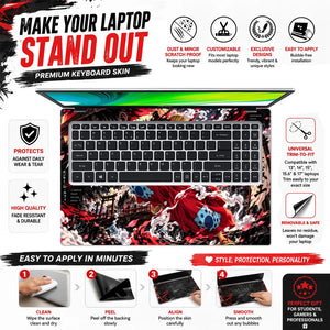 Luffy Wano Kimono Punch Laptop Skin - View 5