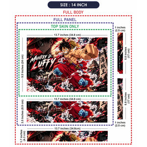 Luffy Wano Kimono Punch Laptop Skin - View 7