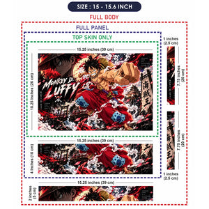 Luffy Wano Kimono Punch Laptop Skin - View 8