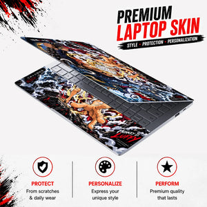 Luffy’s Stormy Clash with Kaido Laptop Skin - View 3
