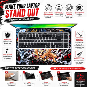 Luffy’s Stormy Clash with Kaido Laptop Skin - View 5