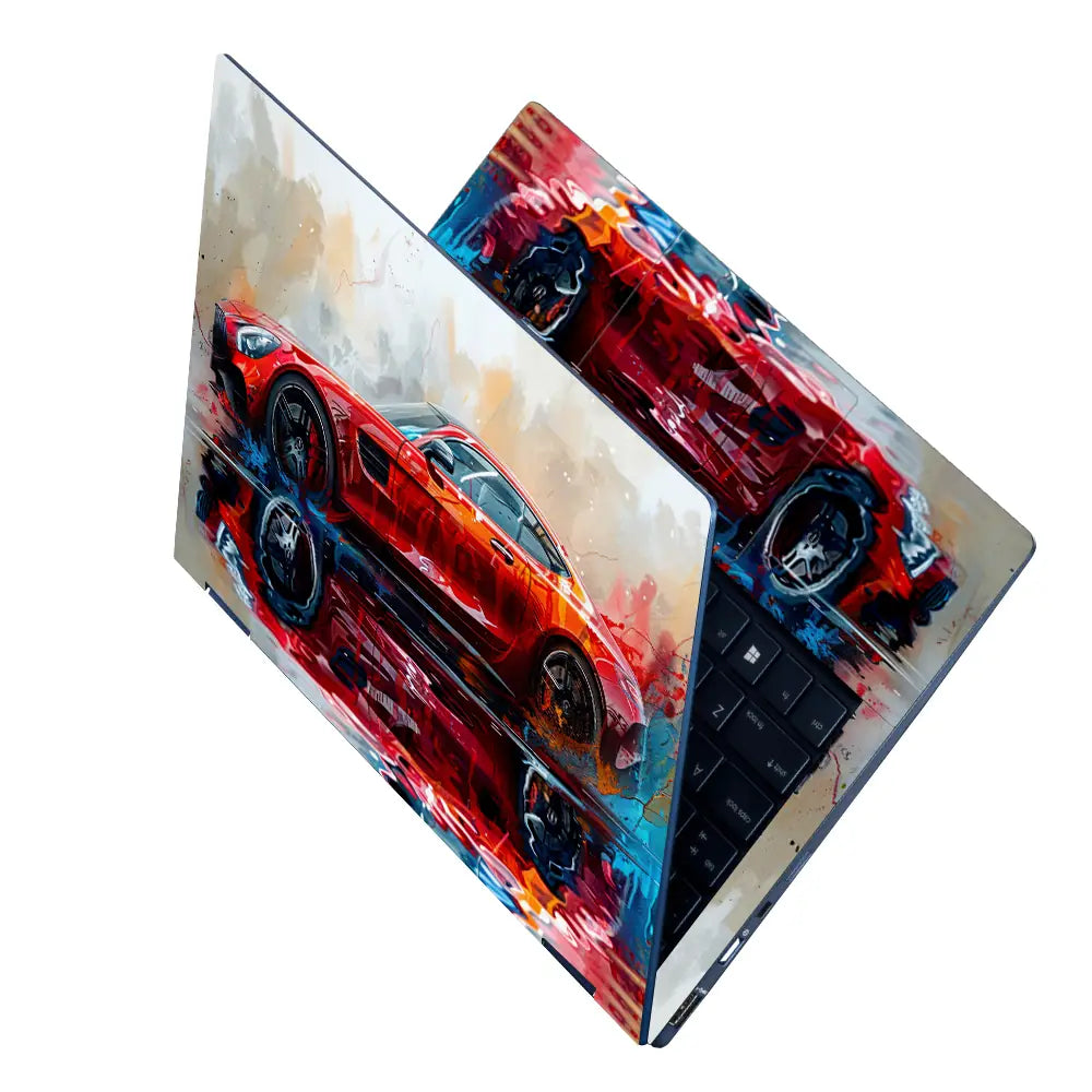 Luxury Car Reflection Laptop Skin - View 2
