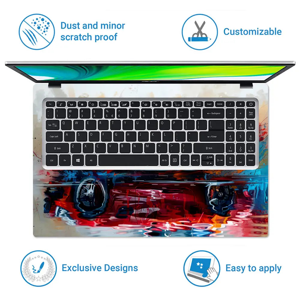 Luxury Car Reflection Laptop Skin - View 5