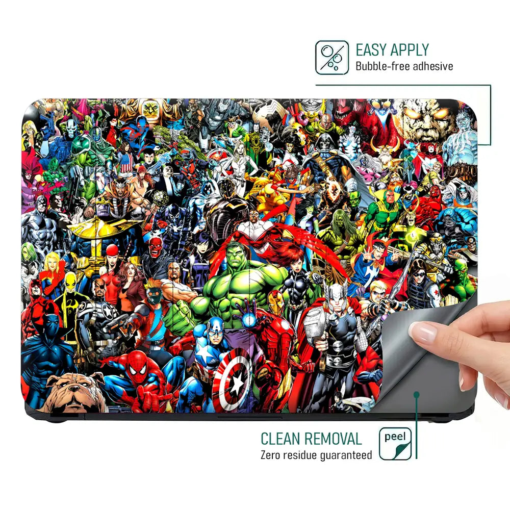 Marvel Avengers Universe Laptop Skin - View 4