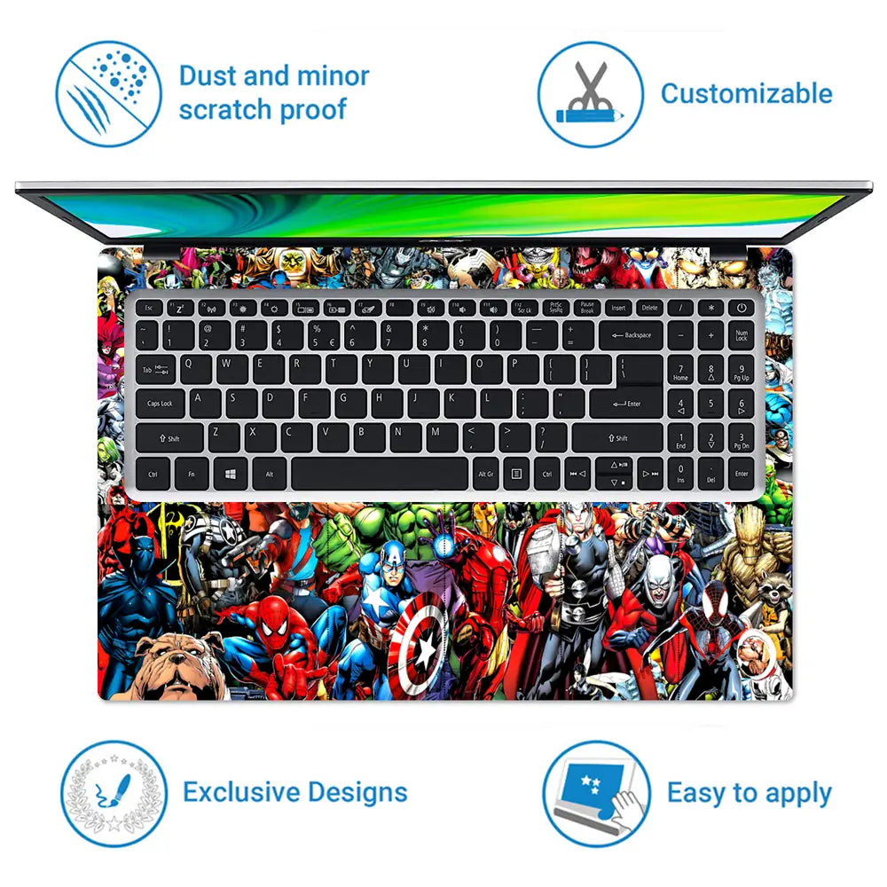 Marvel Avengers Universe Laptop Skin - View 5