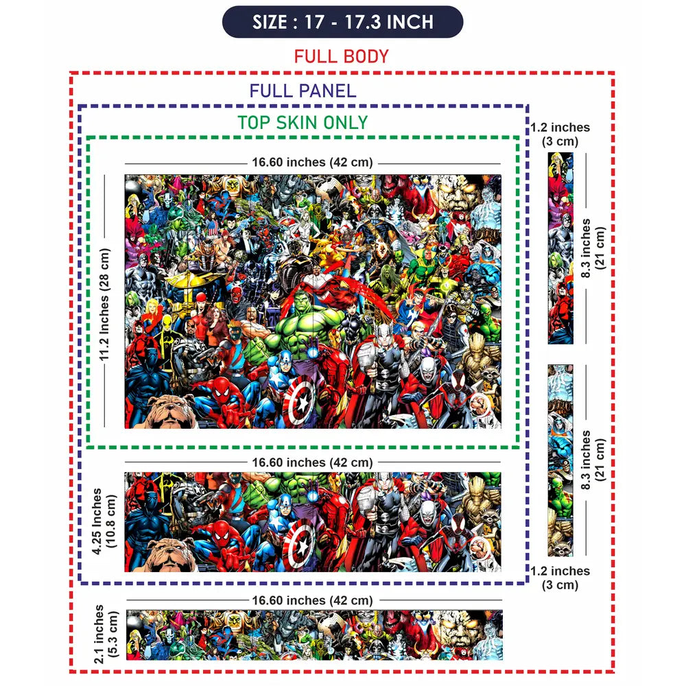 Marvel Avengers Universe Laptop Skin - View 9