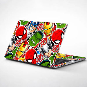 Marvel Heroes Collage Laptop Skin - View 1