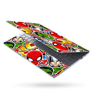 Marvel Heroes Collage Laptop Skin - View 3